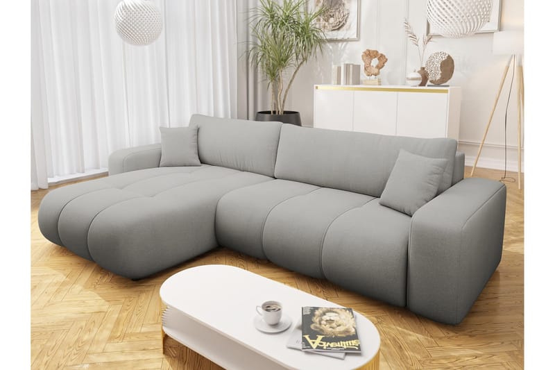 Flo Bäddsoffa med Divan 3-sits - Grå - Products - Möbler - Soffa - Bäddsoffa - Bäddsoffa divan