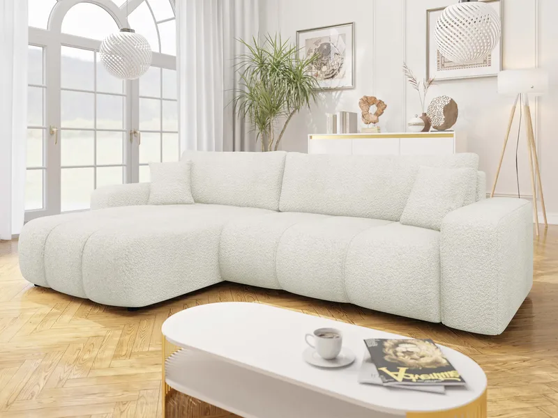 Flo Bäddsoffa med Divan 3-sits - Vit - Products - Möbler - Soffa - Bäddsoffa - Bäddsoffa divan