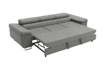 Gabina Bäddsoffa 3-sits i Konstläder - Grå - Products - Möbler - Soffa - Bäddsoffa - 3 sits bäddsoffa