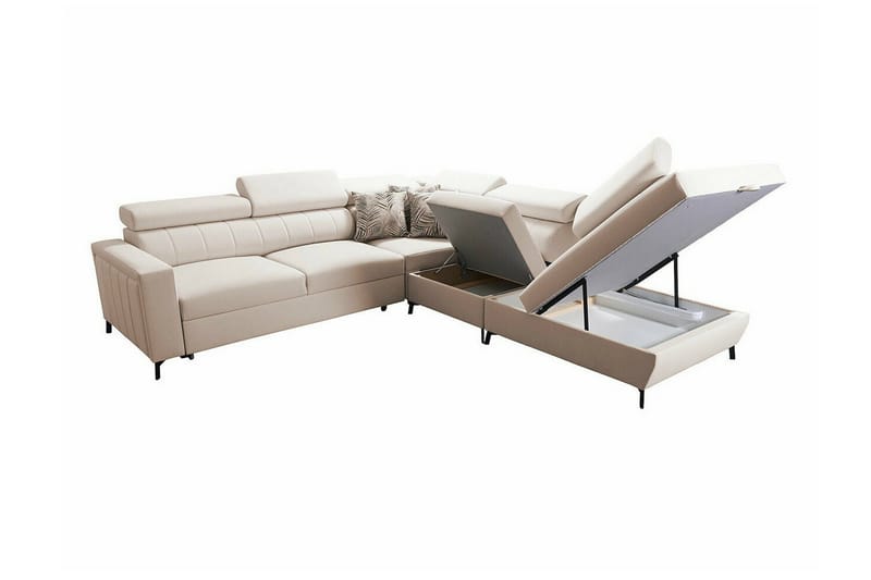 Galbally 4-sits Hörnbäddsoffa Light brown - Products - Möbler - Soffa - Bäddsoffa - Bäddsoffa längsbäddad