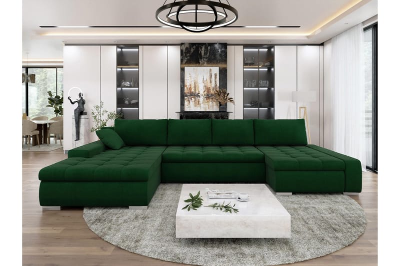 Gamal Bäddsoffa Dubbeldivan 4-sits, Grön