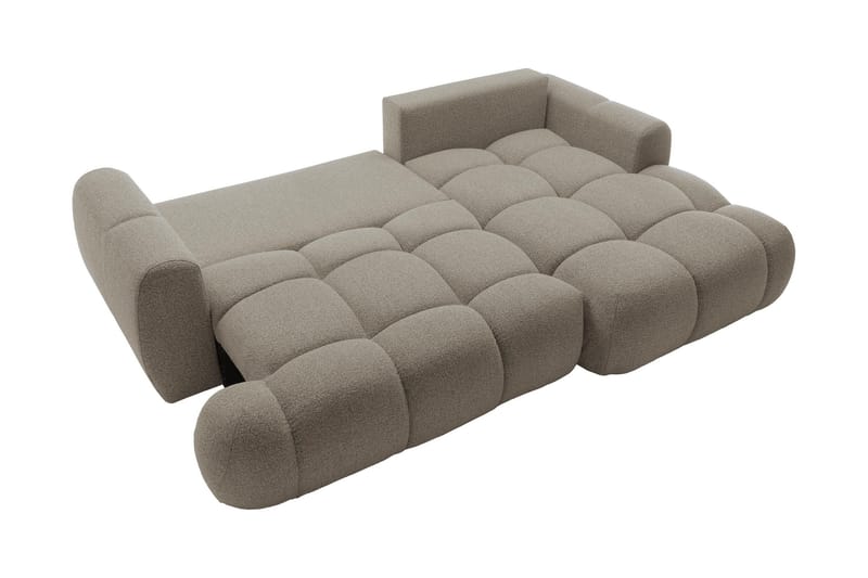 Handu Bäddsoffa med Divan 3-sits i Bouclé - Grå - Products - Möbler - Soffa - Bäddsoffa - Bäddsoffa divan