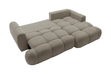 Handu Bäddsoffa med Divan 3-sits i Bouclé - Mörkgrå - Products - Möbler - Soffa - Bäddsoffa - Bäddsoffa divan