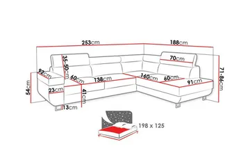 Kintore 3-sits Hörnbäddsoffa Dark green - Products - Möbler - Soffa - Bäddsoffa - Hörnbäddsoffa