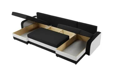 Kintore 4-sits Hörnbäddsoffa Black/Grey - Products - Möbler - Soffa - Bäddsoffa - Hörnbäddsoffa