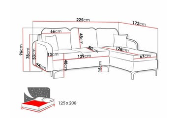 Knocklong 3-sits Hörnbäddsoffa Light green - Products - Möbler - Soffa - Bäddsoffa - Hörnbäddsoffa