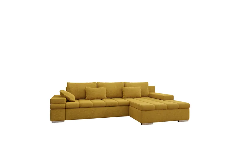 Naoma Bäddsoffa med Divan 4-sits - Gul - Products - Möbler - Soffa - Bäddsoffa - Bäddsoffa divan