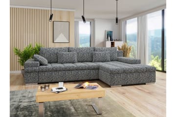 Naoma Bäddsoffa med Divan 4-sits - Marinblå - Products - Möbler - Soffa - Bäddsoffa - Bäddsoffa divan