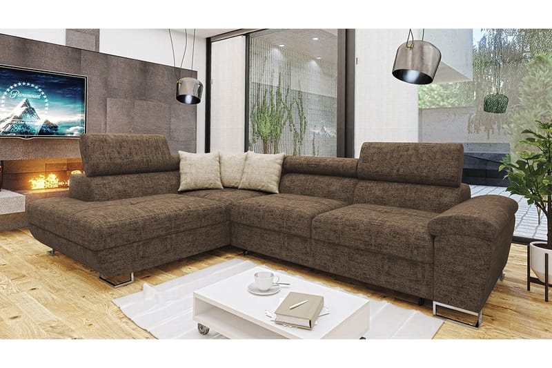 Reginia Bäddsoffa m. Schäslong L-formad - Products - Möbler - Soffa - Bäddsoffa - Bäddsoffa längsbäddad