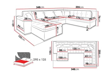 Sakri 5-sits Hörnbäddsoffa - Products - Möbler - Soffa - Bäddsoffa - Bäddsoffa divan