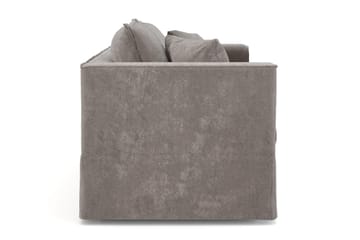 Travstad 3-sits Bäddsoffa med HVILA Bäddmadrass 140x200 cm Memoryskum med Tvättbar klädsel - Grå/Vit - Products - Möbler - Soffa - Bäddsoffa - 3 sits bäddsoffa