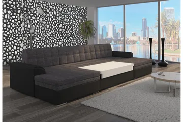 Ventolia Stor U-formad Hörnbäddsoffa - Grå - Products - Möbler - Soffa - Bäddsoffa - U bäddsoffa