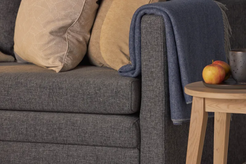 Willhelm Liten Bäddsoffa 2-sits 160 cm Bred - Grå / Ljusgrå - Products - Möbler - Soffa - Bäddsoffa - 2 sits bäddsoffa