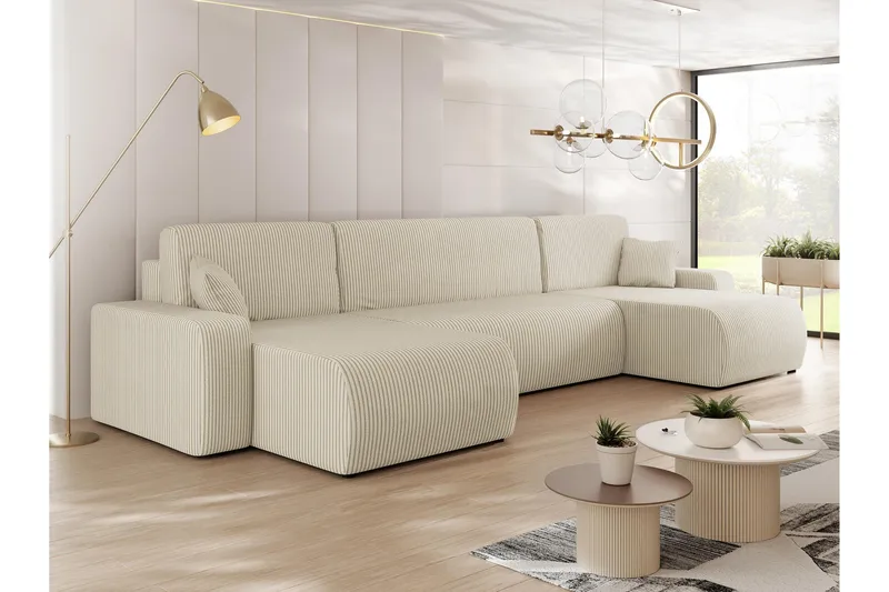 Barile Soffa Dubbeldivan 4-sits - Beige - Products - Möbler - Soffa - U-soffa