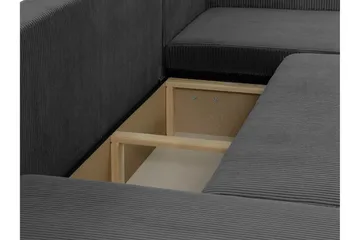 Barile Soffa Dubbeldivan 4-sits - Grå - Products - Möbler - Soffa - U-soffa