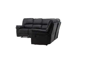 Saranda Reclinersoffa - Svart - Products - Möbler - Soffa - Biosoffa & reclinersoffa - 4 sits biosoffa & reclinersoffa