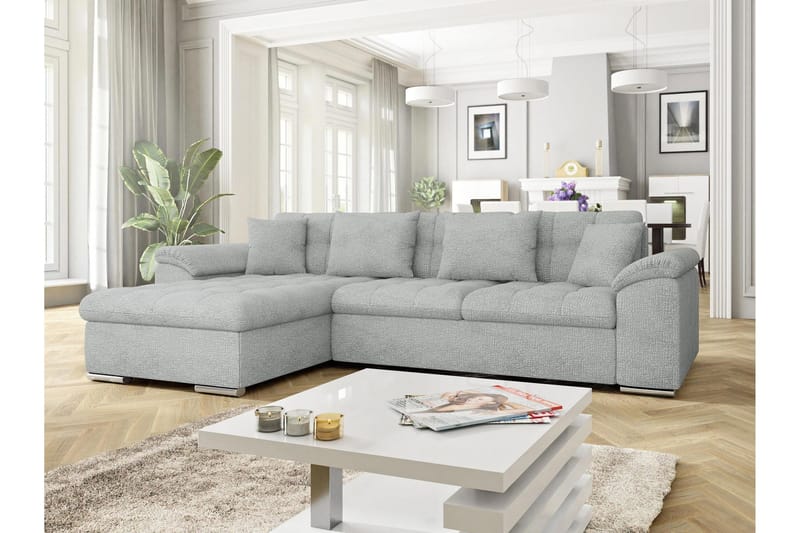 Camior Soffa med Divan 3-sits - Grå - Products - Möbler - Soffa - Divansoffa & schäslongsoffa - 3 sits soffa med divan