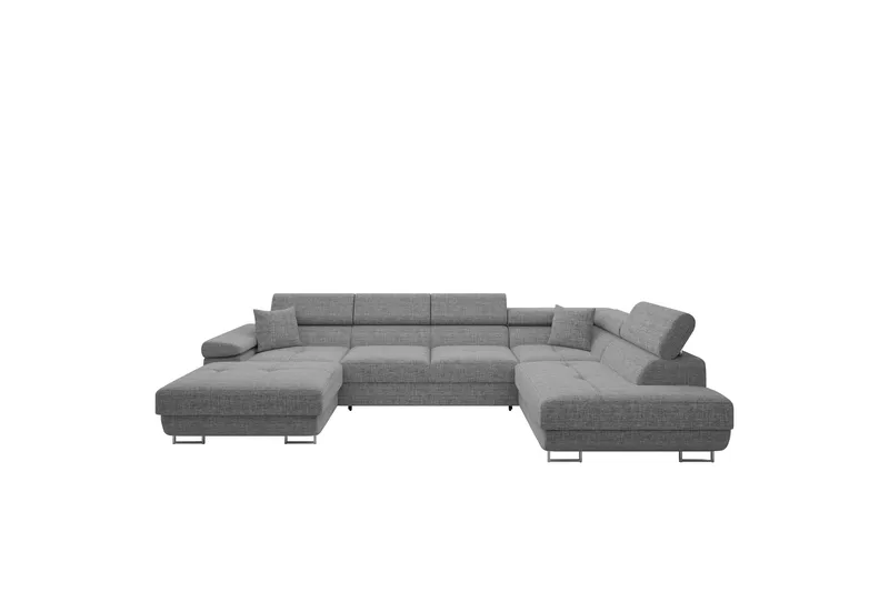 Gabina Soffa med Divan och Schäslong 4-sits - Grå - Products - Möbler - Soffa - Divansoffa & schäslongsoffa - 4 sits soffa med divan