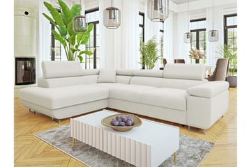 Gabina Soffa med Schäslong 3-sits - Vit - Products - Möbler - Soffa - Divansoffa & schäslongsoffa - 3 sits soffa med divan