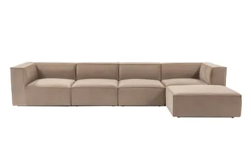 Gregor Soffa med Divan 4-sits - Cappucino - Products - Möbler - Soffa - Divansoffa & schäslongsoffa - 4 sits soffa med divan