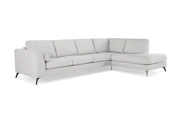 Ocean Lyx 4-sits Högervänd L-formad Schäslongsoffa i Tyg - Ljusgrå - Products - Möbler - Soffa - Divansoffa & schäslongsoffa - 4 sits soffa med divan