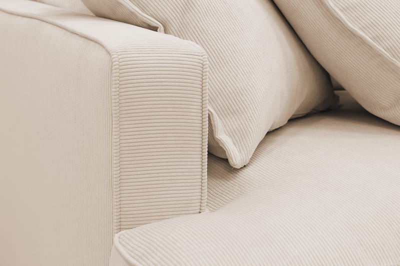 Rossita Lyx 4-sits Extra djup Soffa med Schäslong Höger - Beige Manchester - Products - Möbler - Soffa - Divansoffa & schäslongsoffa - 4 sits soffa med divan