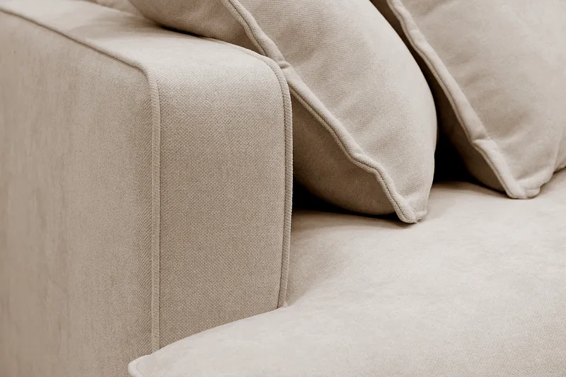 Rossita Lyx 4-sits Extra djup Soffa med Schäslong Höger - Beige Tyg - Products - Möbler - Soffa - Divansoffa & schäslongsoffa - 4 sits soffa med divan