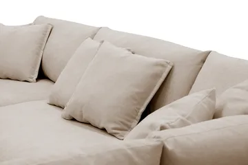 Rossita Lyx 4-sits Extra djup Soffa med Schäslong Höger - Beige Tyg - Products - Möbler - Soffa - Divansoffa & schäslongsoffa - 4 sits soffa med divan