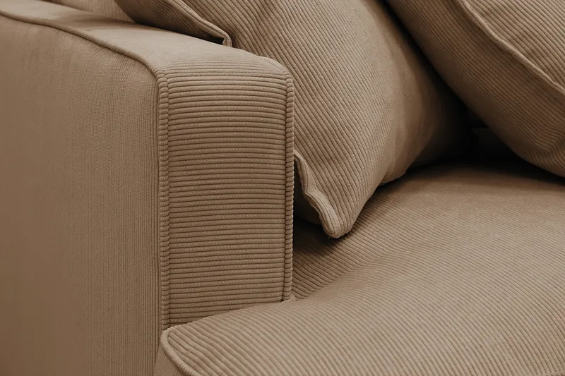 Rossita Lyx 4-sits Extra djup Soffa med Schäslong Höger - Brun Manchester - Products - Möbler - Soffa - Divansoffa & schäslongsoffa - 4 sits soffa med divan