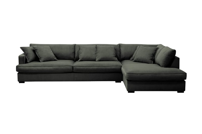 Rossita Lyx 4-sits Extra djup Soffa med Schäslong Höger - Mörkgrön Manchester - Products - Möbler - Soffa - Divansoffa & schäslongsoffa - 4 sits soffa med divan