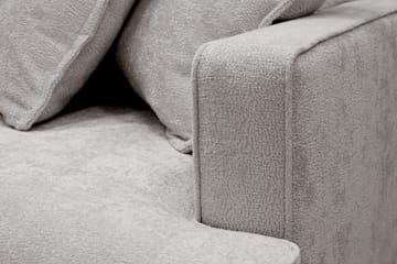 Rossita Lyx 4-sits Extra djup Soffa med Schäslong Vänster - Grå/Brun Chenille - Products - Möbler - Soffa - Divansoffa & schäslongsoffa - 4 sits soffa med divan