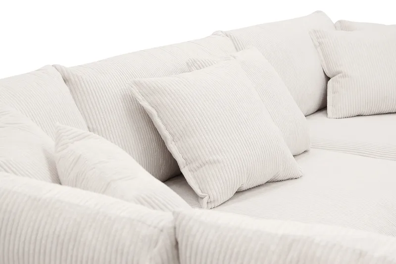 Rossita Lyx 4-sits Extra djup Soffa med Schäslong Vänster - Offwhite Manchester - Products - Möbler - Soffa - Divansoffa & schäslongsoffa - 4 sits soffa med divan