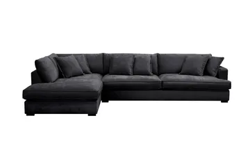 Rossita Lyx 4-sits Vänstervänd L-formad Extra Djup Schäslongsoffa i Chenille