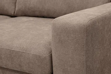 Scandi Djup 4-sits Soffa med Schäslong Vänster i Tyg - Mörkbrun - Products - Möbler - Soffa - Divansoffa & schäslongsoffa - 4 sits soffa med divan
