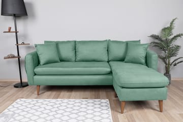 Sofiko Divansoffa Höger - Havgrön/Natur - Products - Möbler - Soffa - Divansoffa & schäslongsoffa - 4 sits soffa med divan