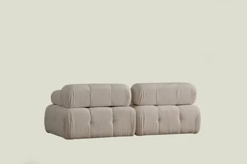 Belgin Bubblig Djup Soffa 2-sits med fasta armstöd - Cream / Beige / Ljus - Products - Möbler - Soffa - Modulsoffa - Komplett modulsoffa