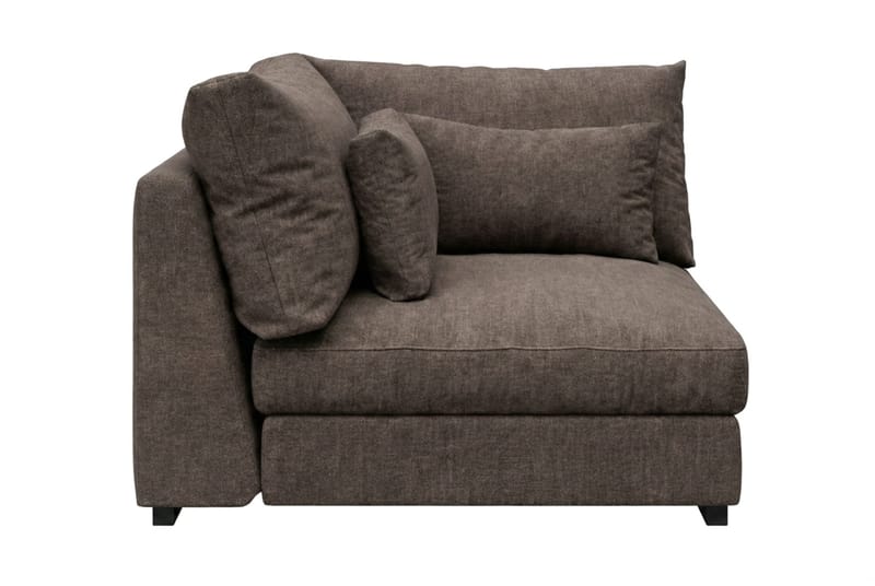 Dubai Hörnmodul i Tyg Extra Djup - Mörkbrun - Products - Möbler - Soffa - Modulsoffa - Hörnmodul