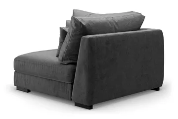 Dubai Hörnmodul Sammet Extra Djup - Mörkgrå - Products - Möbler - Soffa - Modulsoffa - Hörnmodul