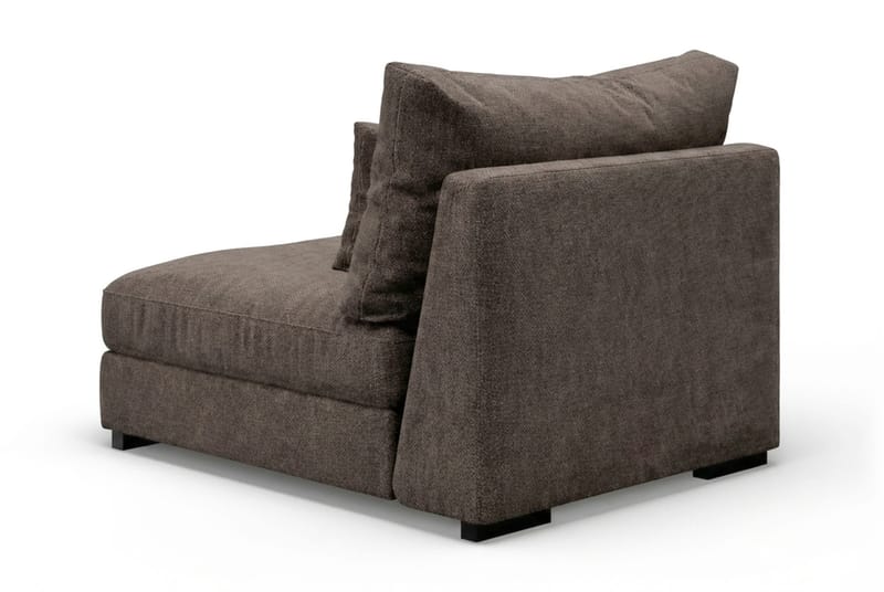 Dubai Mittmodul i Tyg Extra Djup - Mörkbrun - Products - Möbler - Soffa - Modulsoffa - Mittmodul