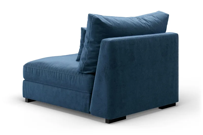 Dubai Mittmodul Sammet Extra Djup - Blå - Products - Möbler - Soffa - Modulsoffa - Mittmodul