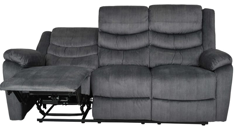 Olvani 3-sits Reclinersoffa i tyg elektrisk - Grå - Products - Möbler - Soffa - Biosoffa & reclinersoffa