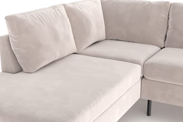 Peppe 4-sits Vänstervänd L-formad Schäslongsoffa i Manchester - Beige - Products - Möbler - Soffa - Sammetssoffa