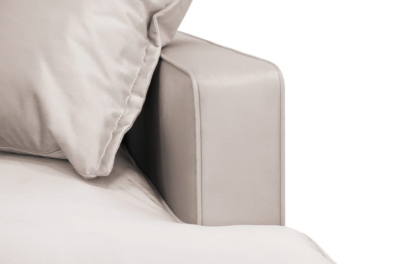 Rossita Lyx 5-sits Högervänd U-formad Extra djup Soffa med Divan och Schäslong i Sammet - Beige - Products - Möbler - Soffa - Sammetssoffa