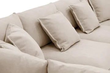 Rossita Lyx 5-sits Högervänd U-formad Extra djup Soffa med Divan och Schäslong i Tyg - Ljusbrun - Products - Möbler - Soffa - U-soffa