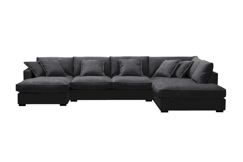 Rossita Lyx 5-sits Vänstervänd U-formad Extra djup Soffa med Divan och Schäslong i Chenille