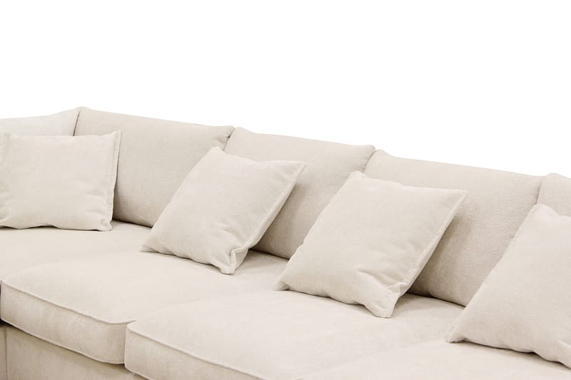 Rossita Lyx 6-sits Högervänd U-formad Extra djup Soffa med Divan och Schäslong i Chenille - Beige - Products - Möbler - Soffa - U-soffa