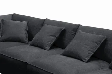 Rossita Lyx 6-sits Högervänd U-formad Extra djup Soffa med Divan och Schäslong i Chenille - Svart - Products - Möbler - Soffa - U-soffa