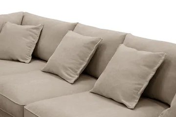 Rossita Lyx 6-sits Högervänd U-formad Extra djup Soffa med Divan och Schäslong i Tyg - Brun - Products - Möbler - Soffa - U-soffa