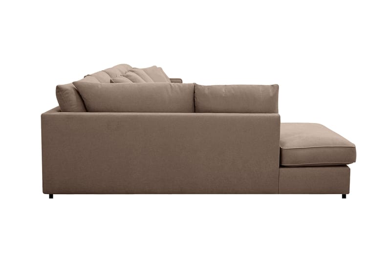 Rossita Lyx 6-sits Högervänd U-formad Extra djup Soffa med Divan och Schäslong i Tyg - Mörkbrun - Products - Möbler - Soffa - U-soffa