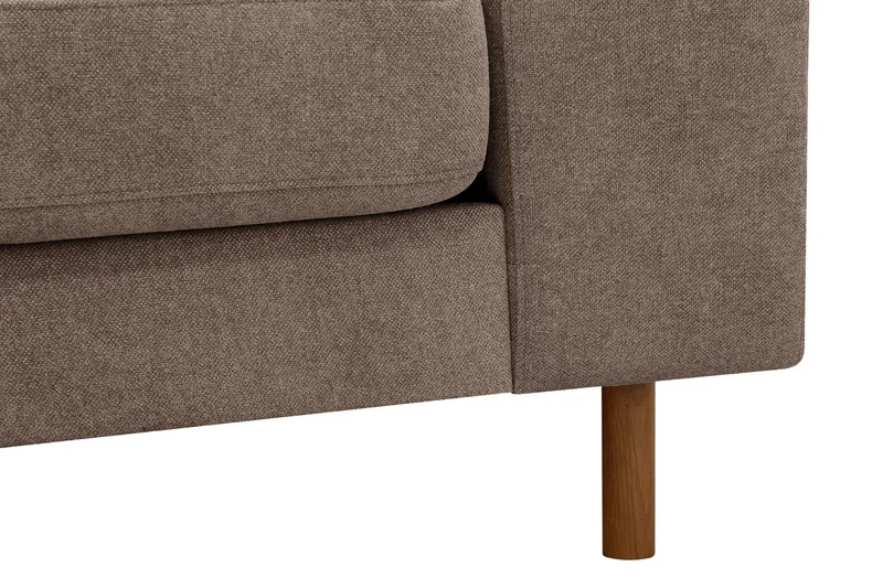 Scandi Djup 3-sits Soffa i Tyg - Mörkbrun - Products - Möbler - Soffa - 3 sits soffa
